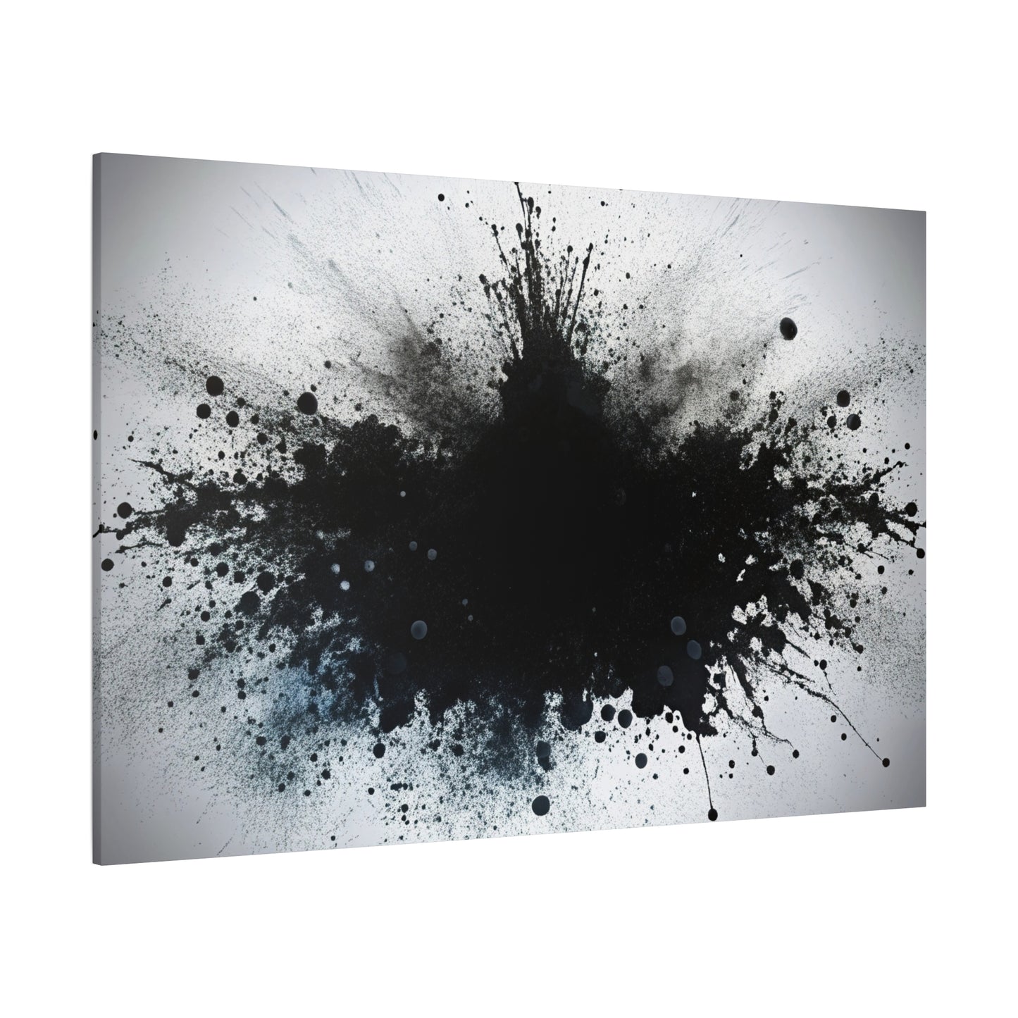 Abstract Ink Splash Wall Art, Modern Decor for Home, Office, Art Lovers, Black and White Canvas Print, Artistic Gift Idea