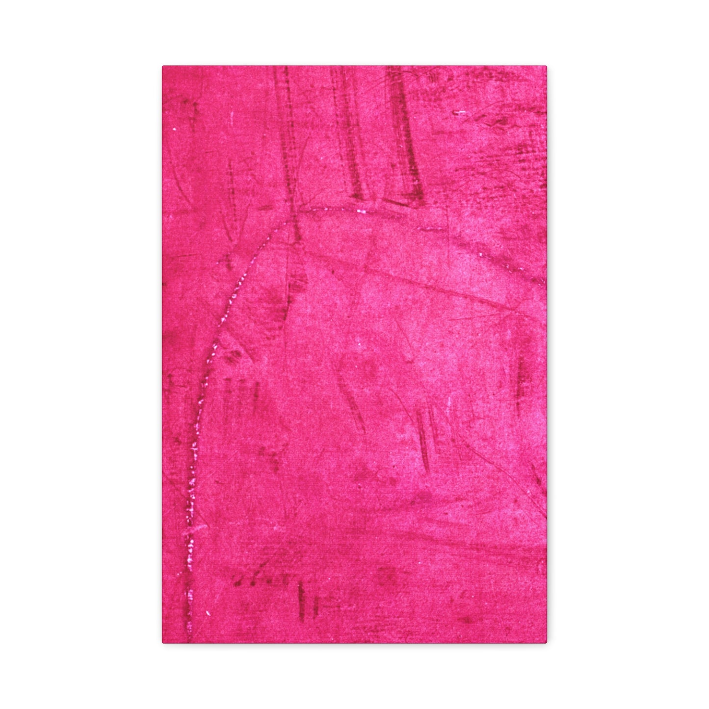 Vibrant Pink Stretched Canvas Art - 1.25" Matte Finish