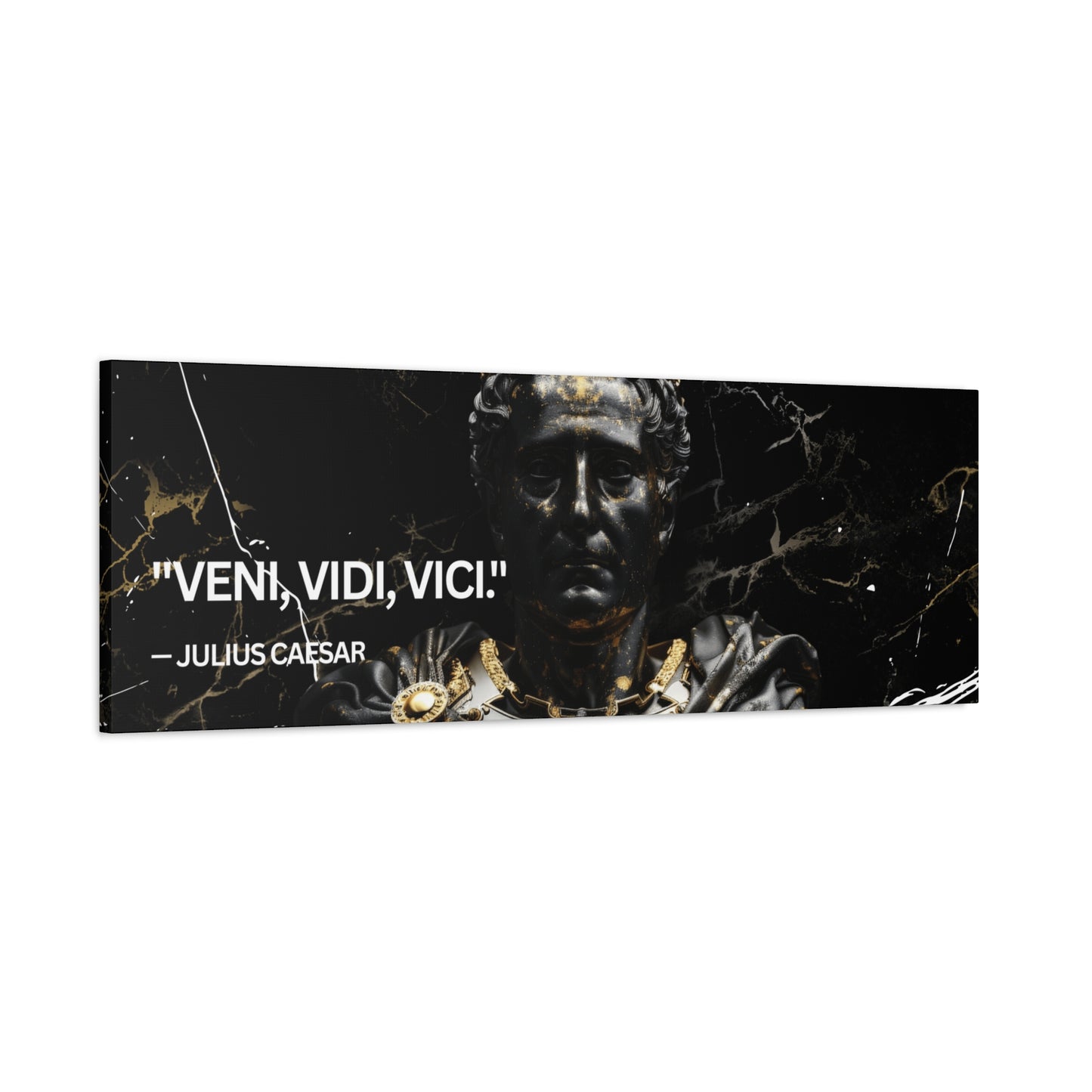 Inspirational Canvas Wall Art – "VENI, VIDI, VICI!" – Julius Caesar Quote