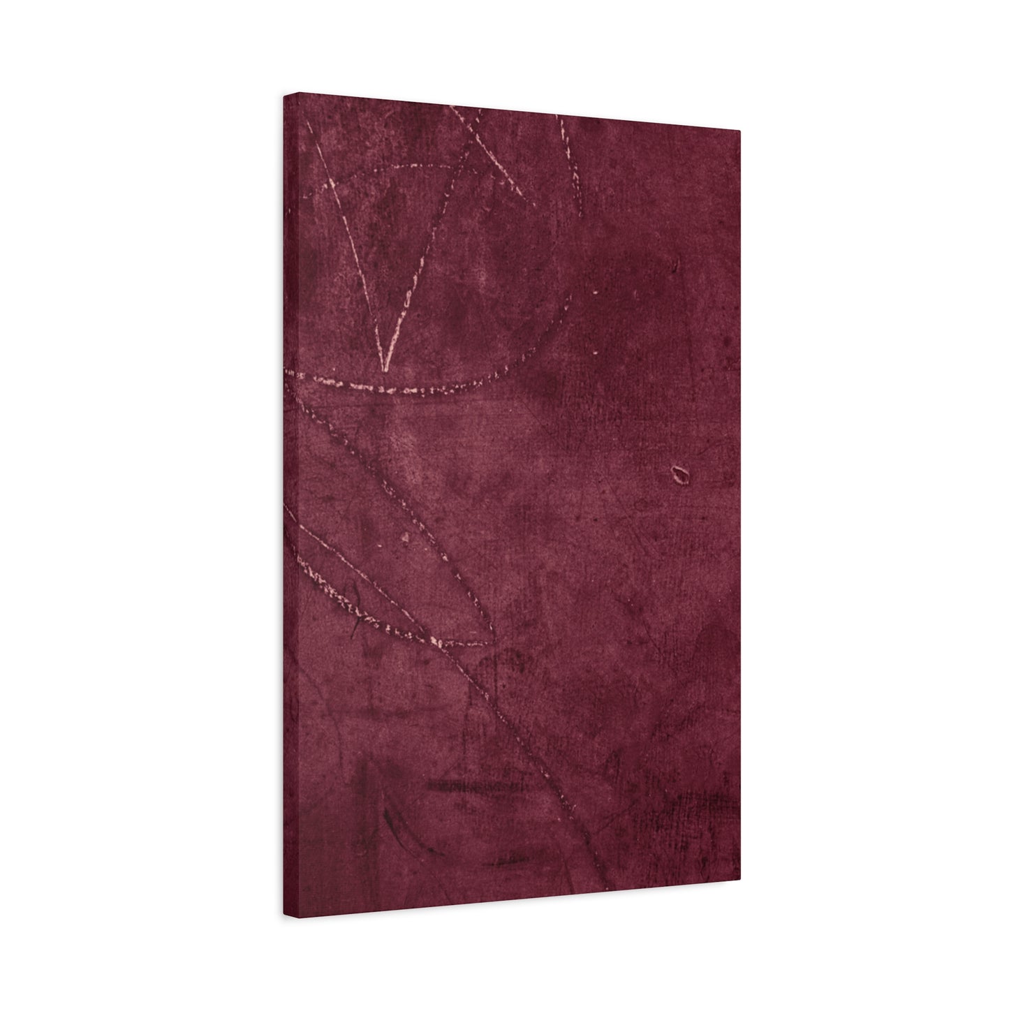 Modern Abstract Wall Art Canvas Print - Matte Burgundy Design
