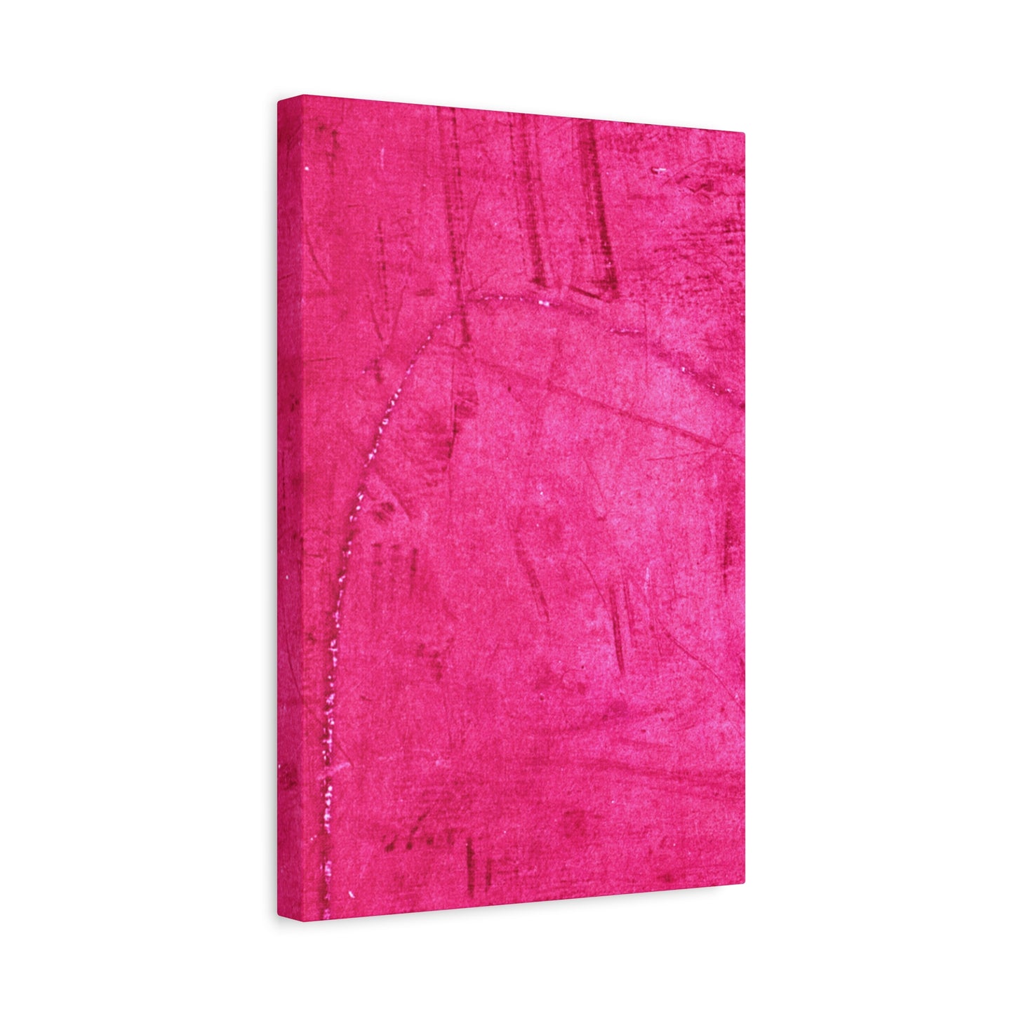 Vibrant Pink Stretched Canvas Art - 1.25" Matte Finish