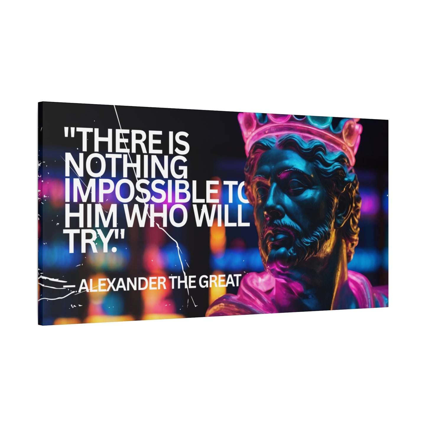 Inspirational Wall Art - Alexander the Great Motivational Canvas Print