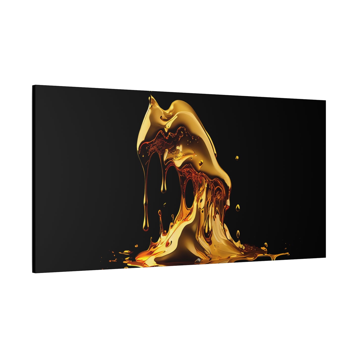Gold Drip Art Canvas - Modern Wall Decor for Art Lovers
