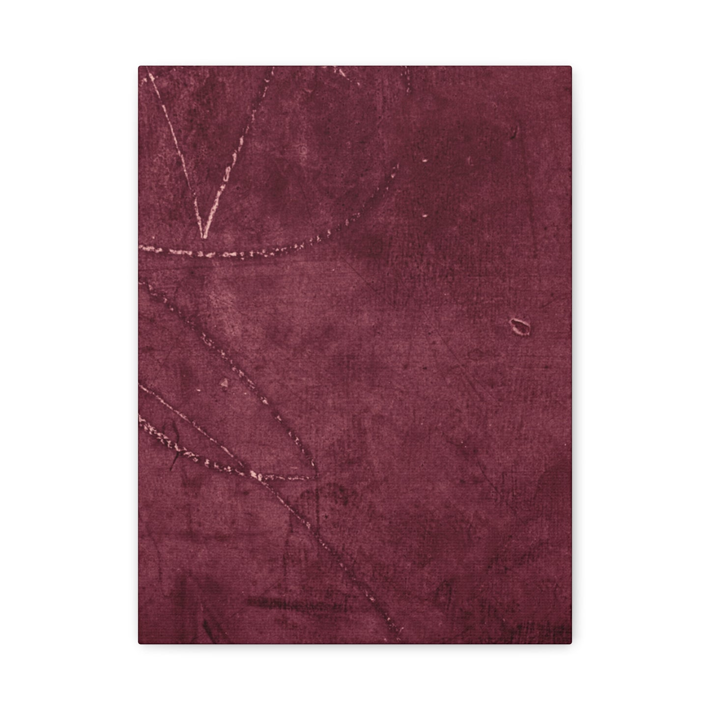 Modern Abstract Wall Art Canvas Print - Matte Burgundy Design