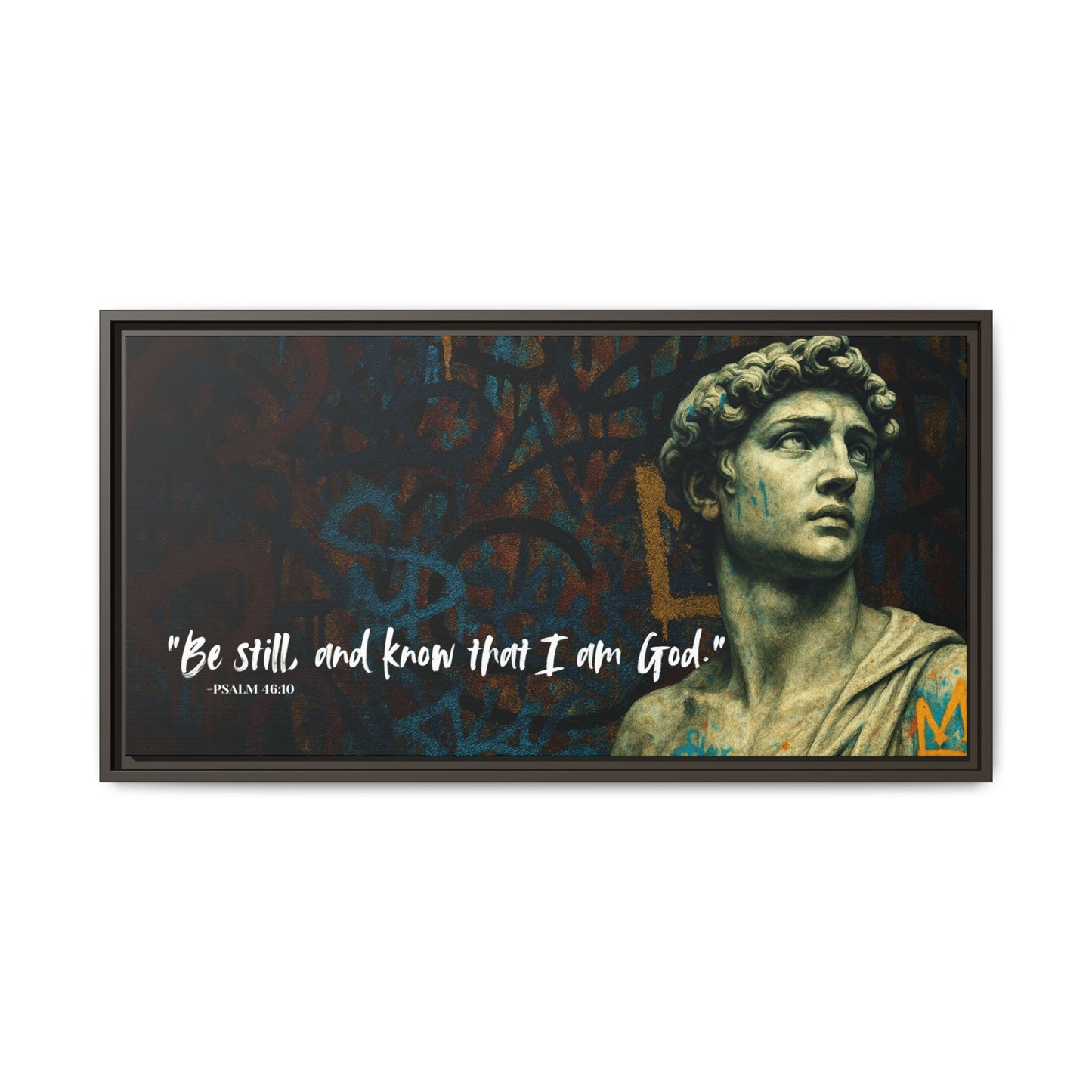 "Be Still and Know" – Psalm 46:10 Graffiti-Inspired Statue Wall Art
