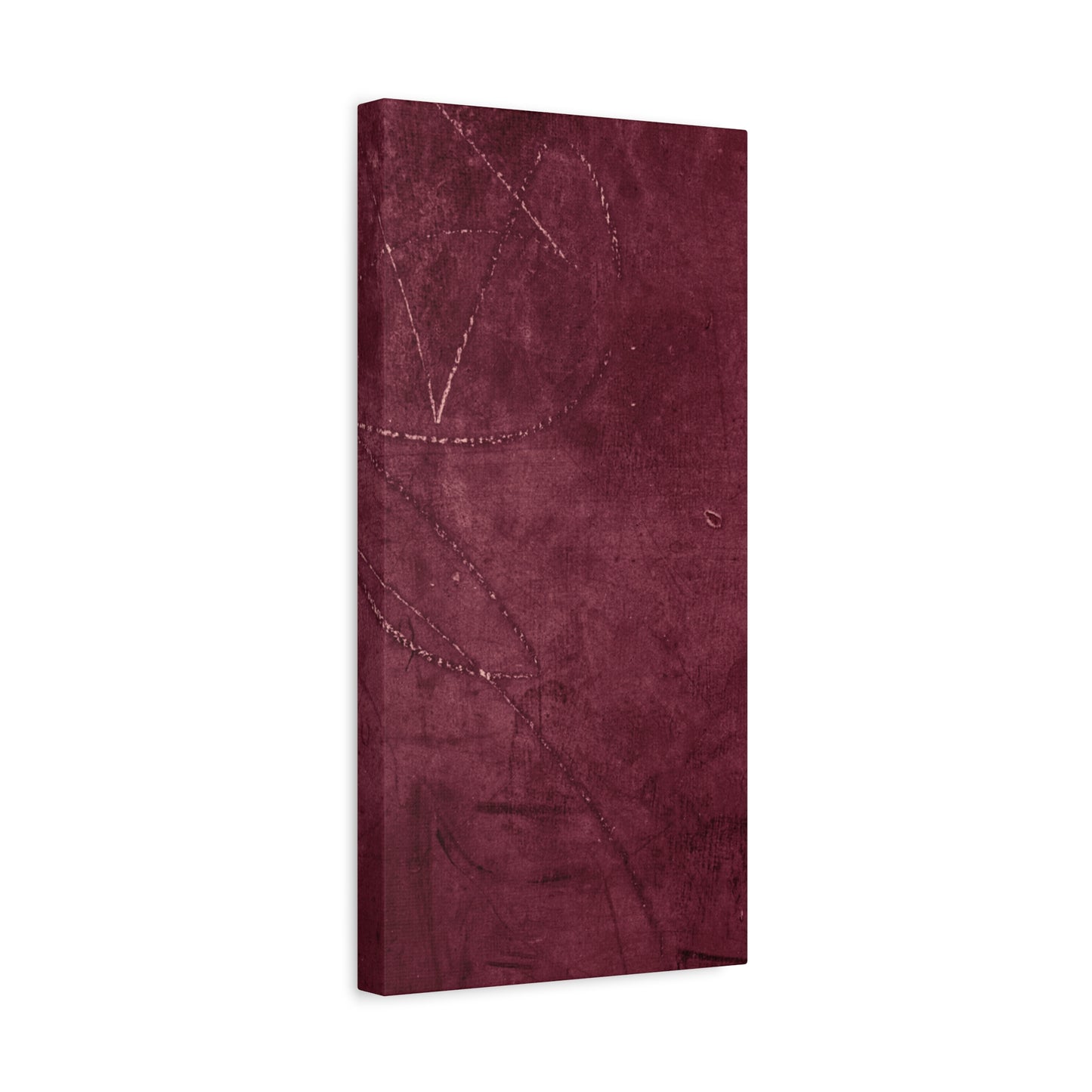 Modern Abstract Wall Art Canvas Print - Matte Burgundy Design