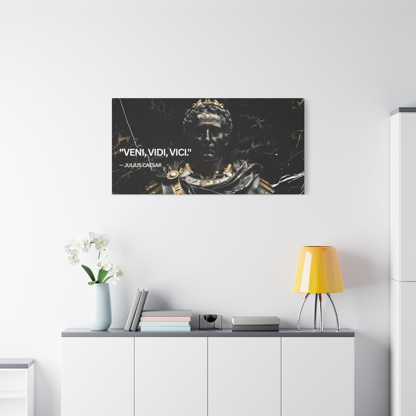 Inspirational Canvas Wall Art – "VENI, VIDI, VICI!" – Julius Caesar Quote