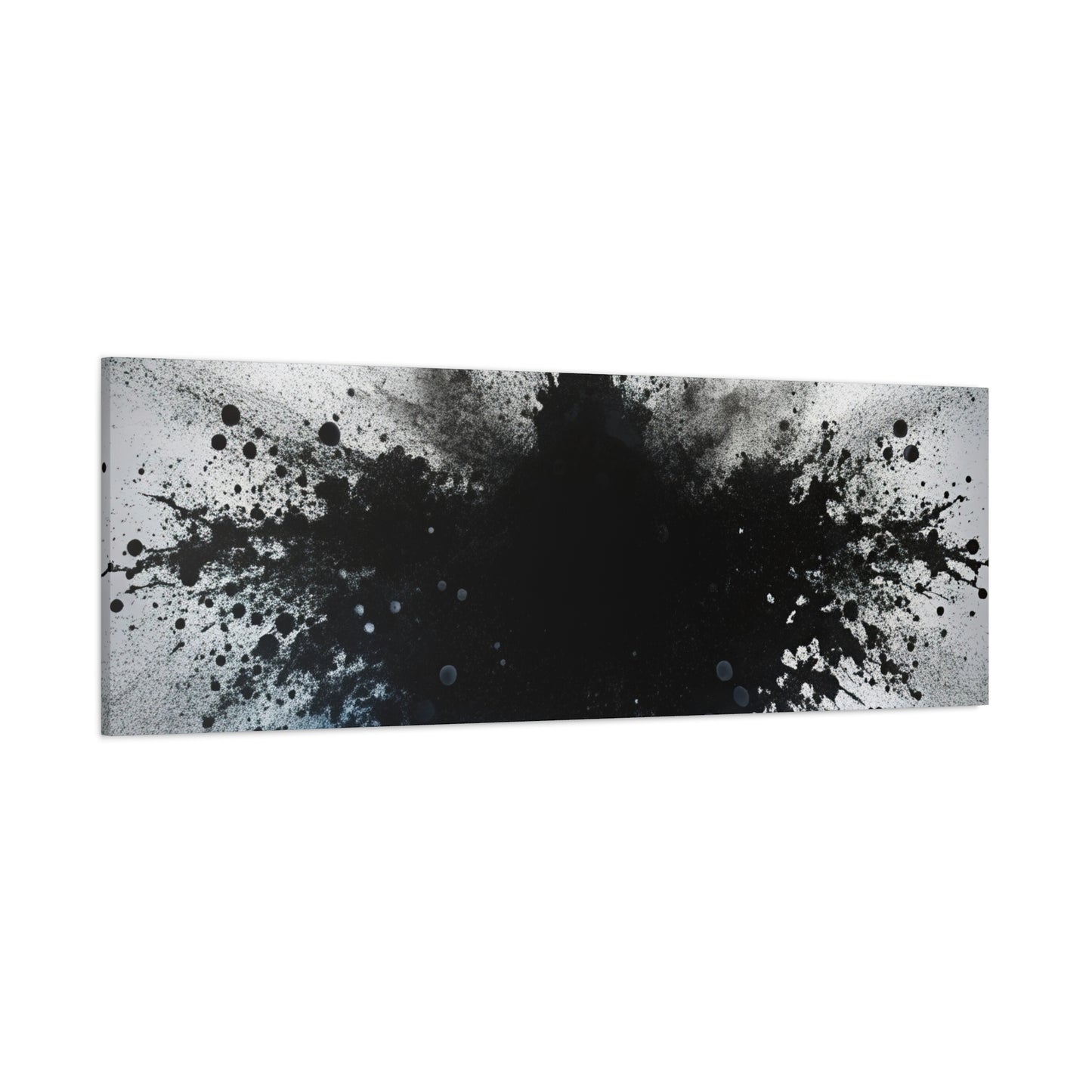 Abstract Ink Splash Wall Art, Modern Decor for Home, Office, Art Lovers, Black and White Canvas Print, Artistic Gift Idea