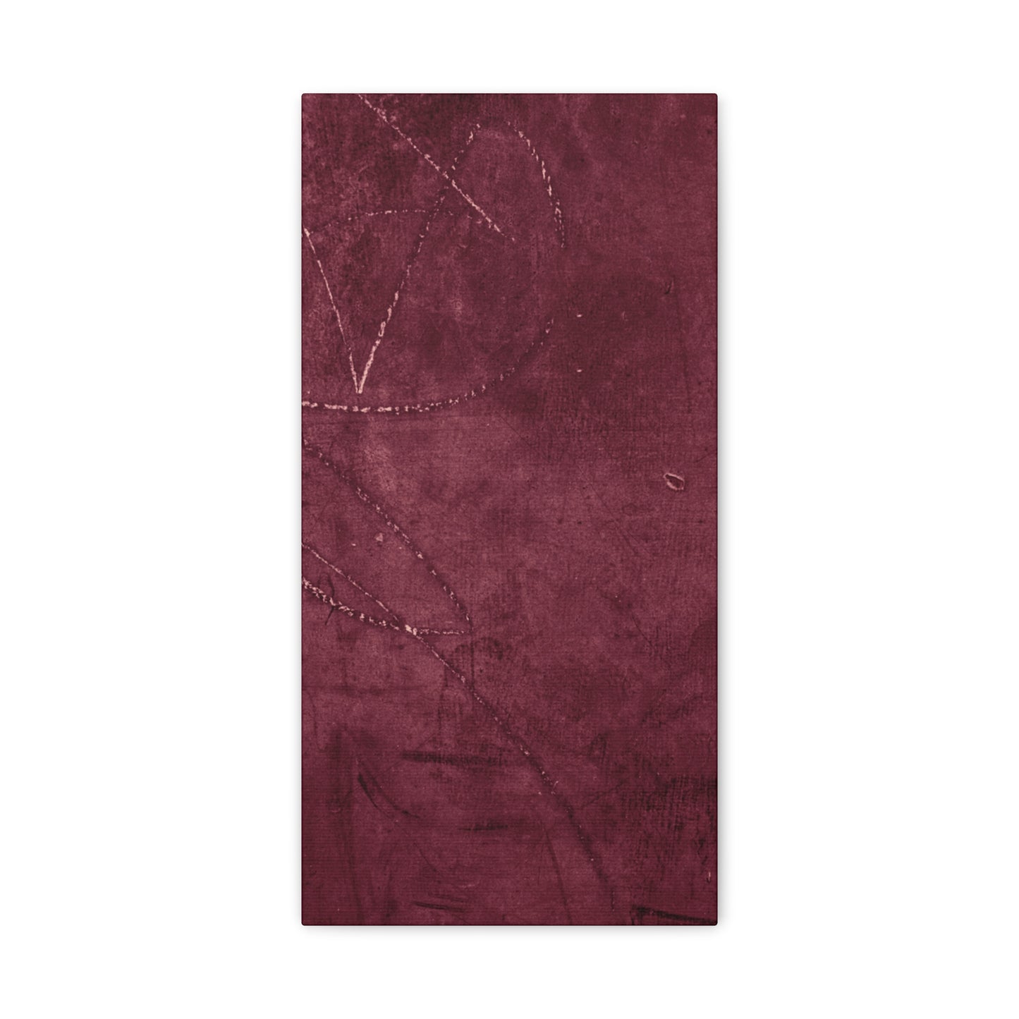 Modern Abstract Wall Art Canvas Print - Matte Burgundy Design
