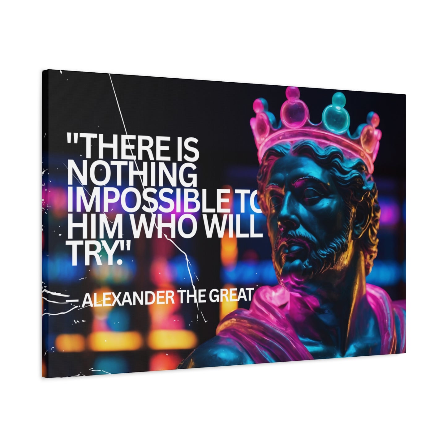 Inspirational Wall Art - Alexander the Great Motivational Canvas Print