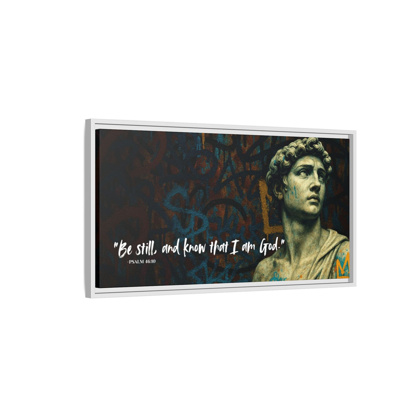 "Be Still and Know" – Psalm 46:10 Graffiti-Inspired Statue Wall Art