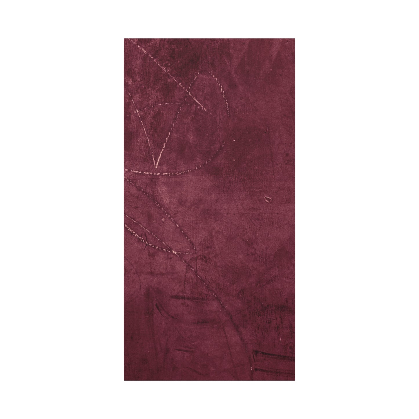 Modern Abstract Wall Art Canvas Print - Matte Burgundy Design