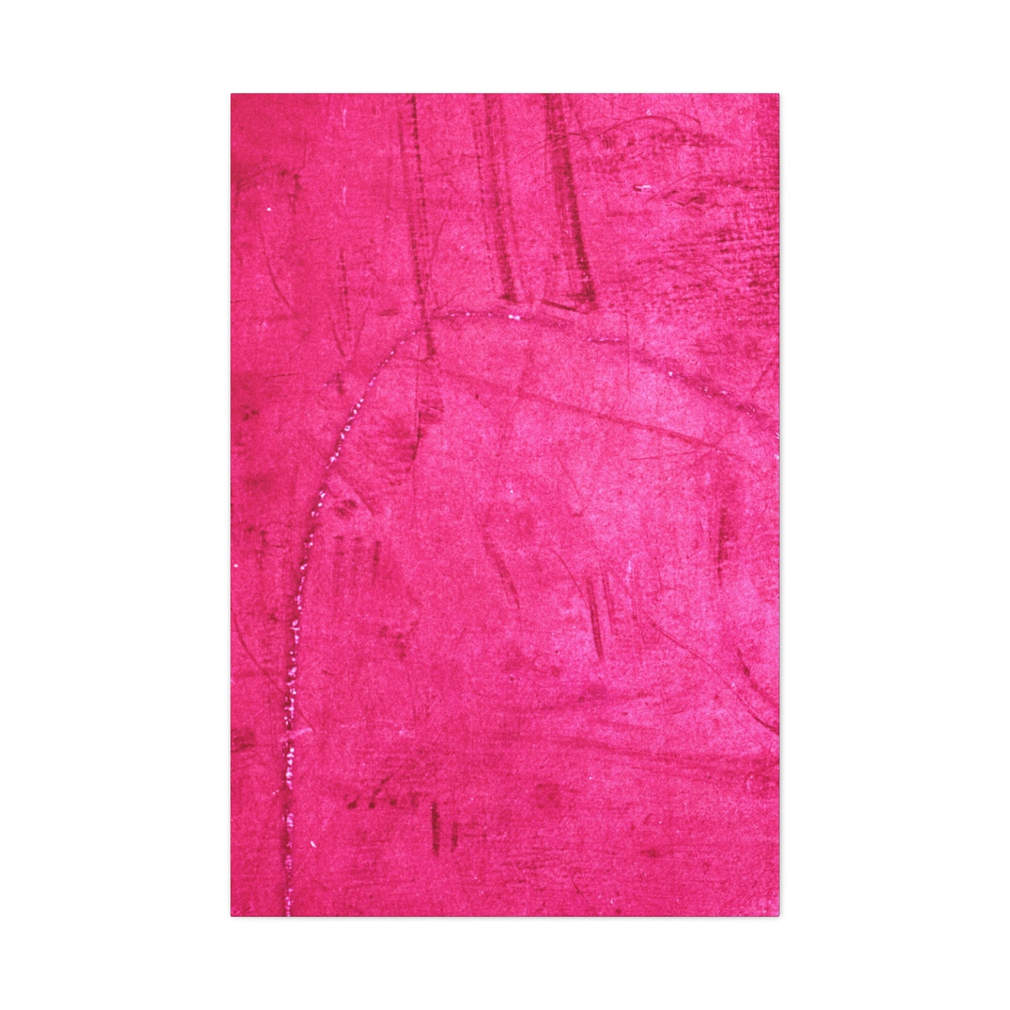 Vibrant Pink Stretched Canvas Art - 1.25" Matte Finish