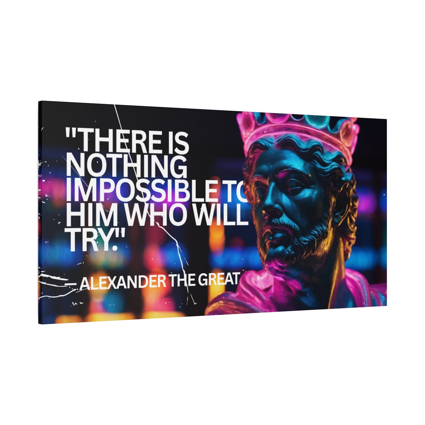 Inspirational Wall Art - Alexander the Great Motivational Canvas Print