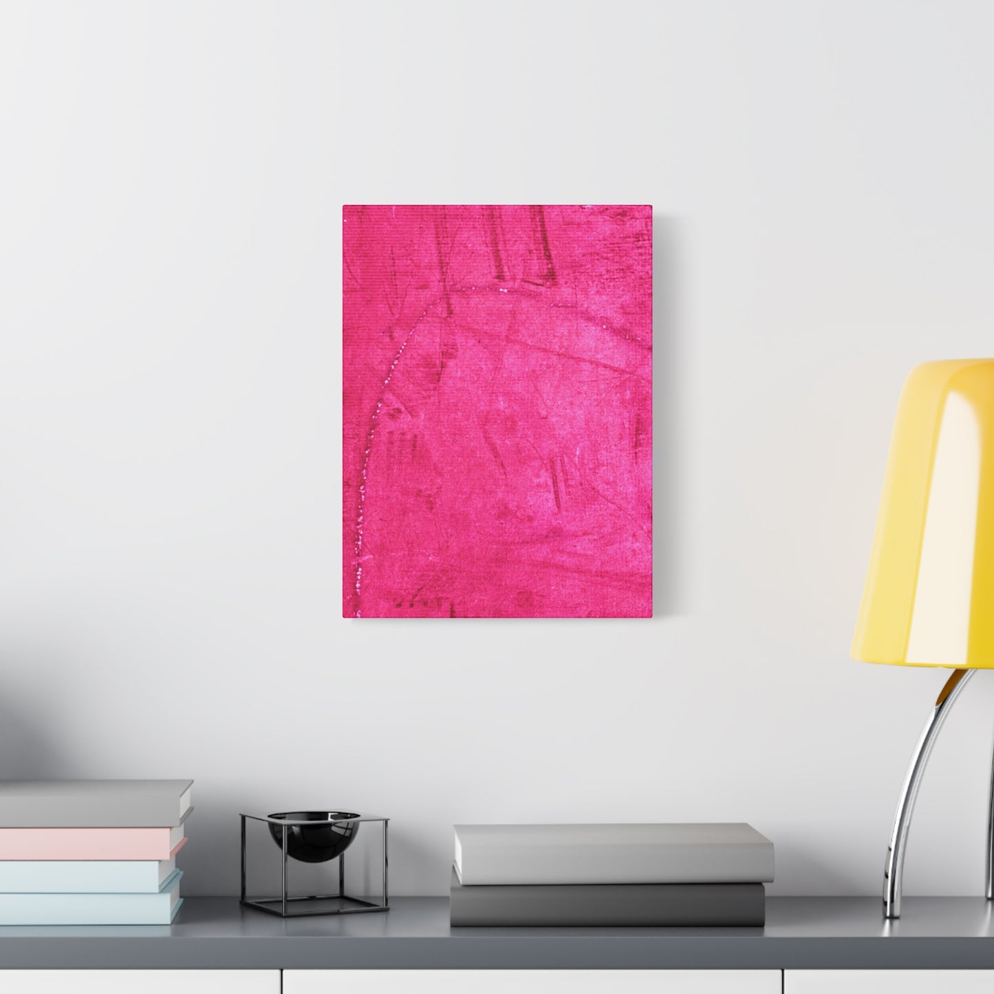 Vibrant Pink Stretched Canvas Art - 1.25" Matte Finish