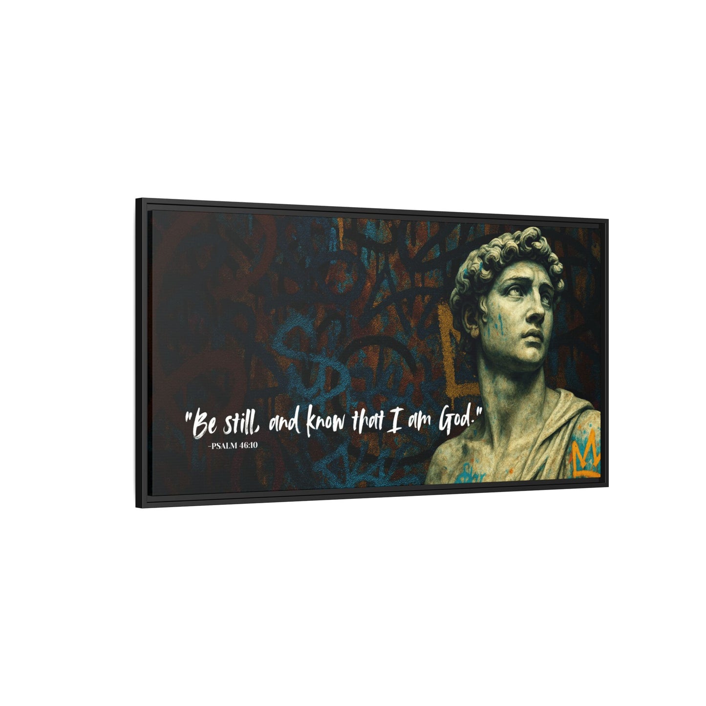 "Be Still and Know" – Psalm 46:10 Graffiti-Inspired Statue Wall Art