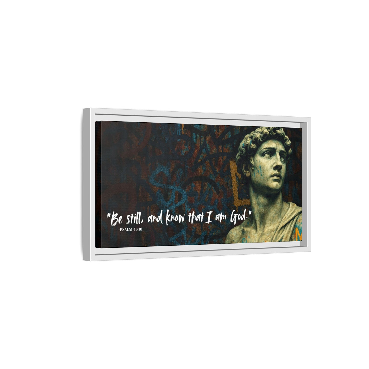 "Be Still and Know" – Psalm 46:10 Graffiti-Inspired Statue Wall Art