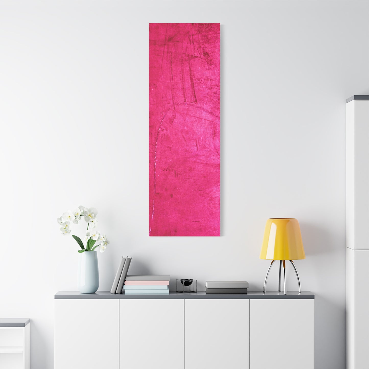 Vibrant Pink Stretched Canvas Art - 1.25" Matte Finish