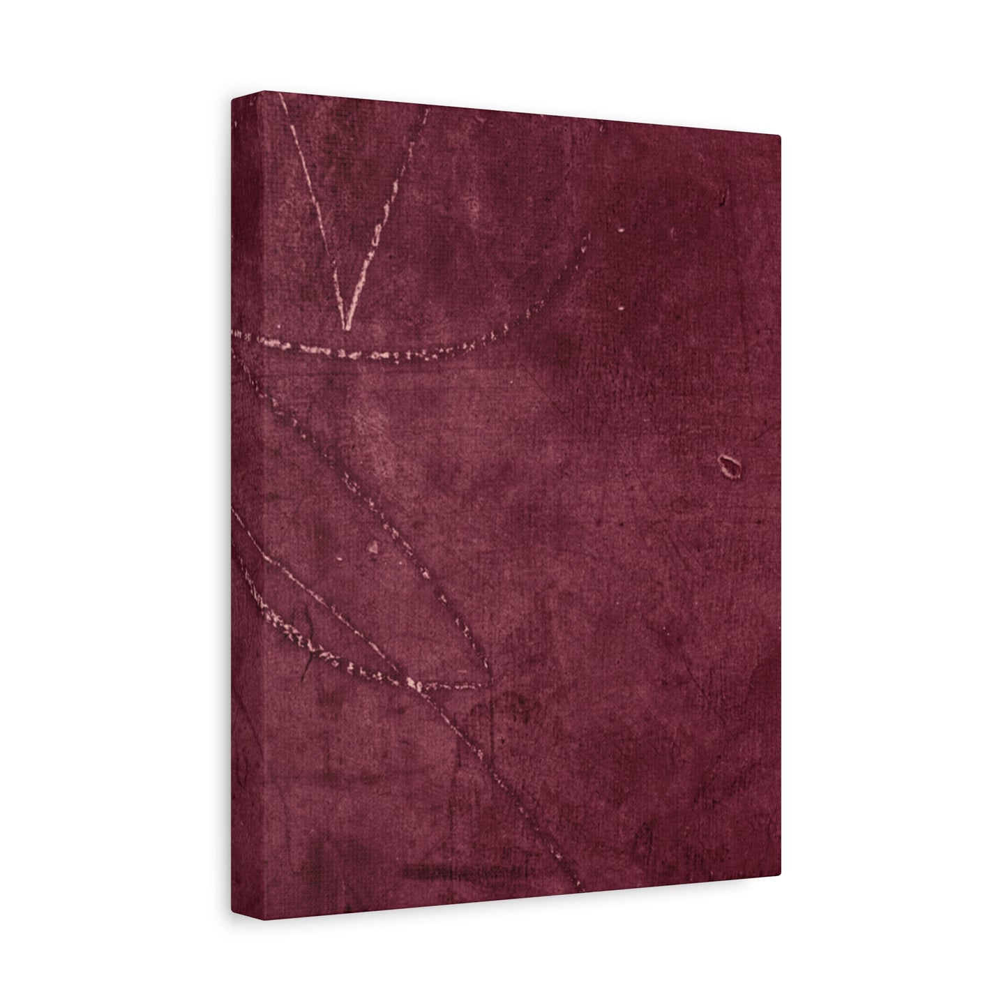 Modern Abstract Wall Art Canvas Print - Matte Burgundy Design