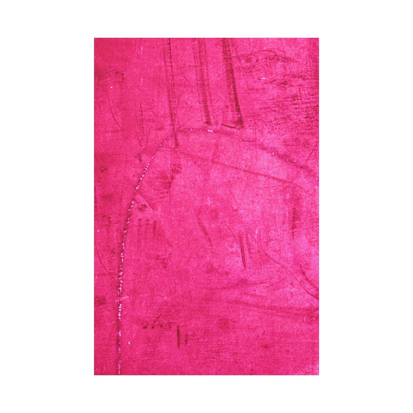 Vibrant Pink Stretched Canvas Art - 1.25" Matte Finish
