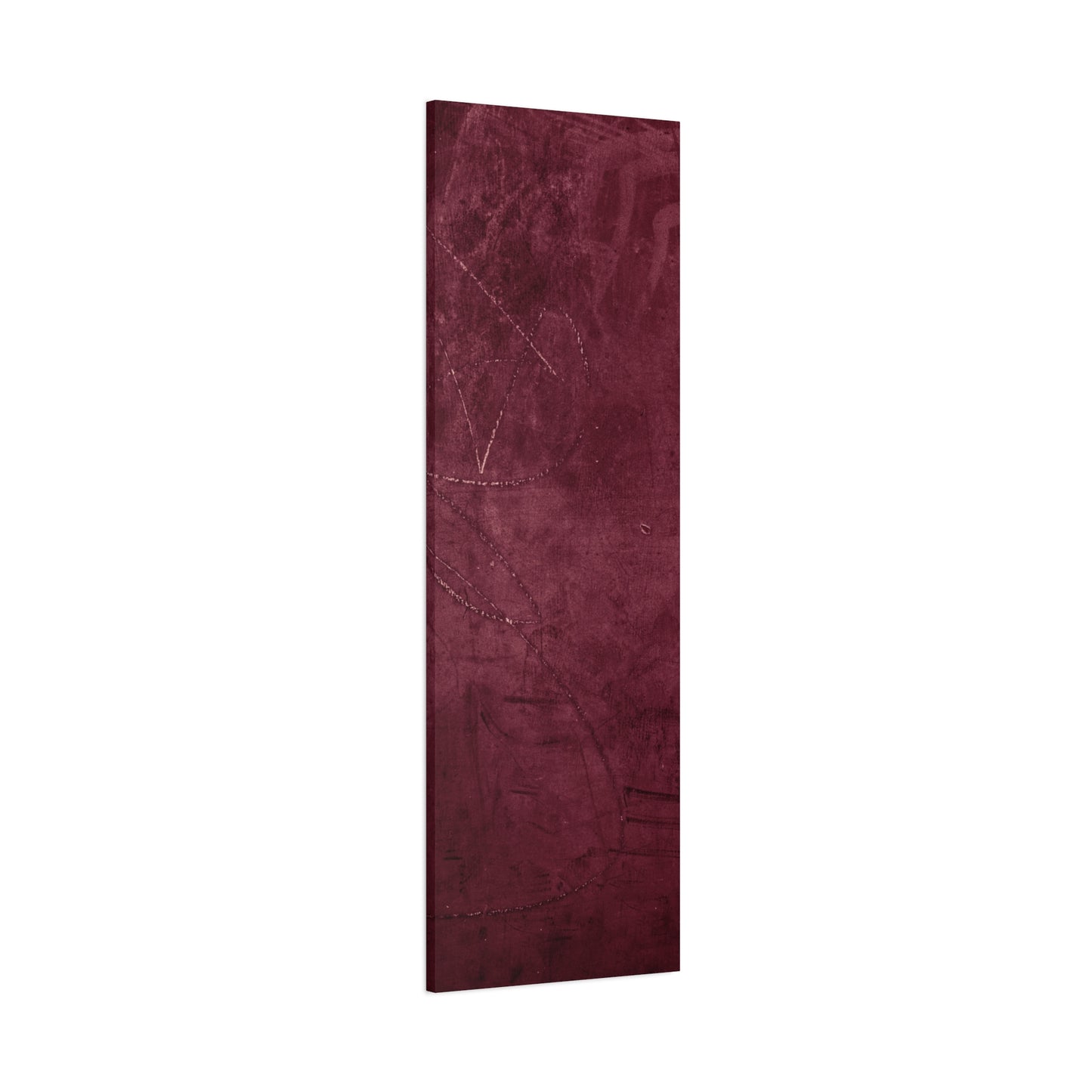 Modern Abstract Wall Art Canvas Print - Matte Burgundy Design