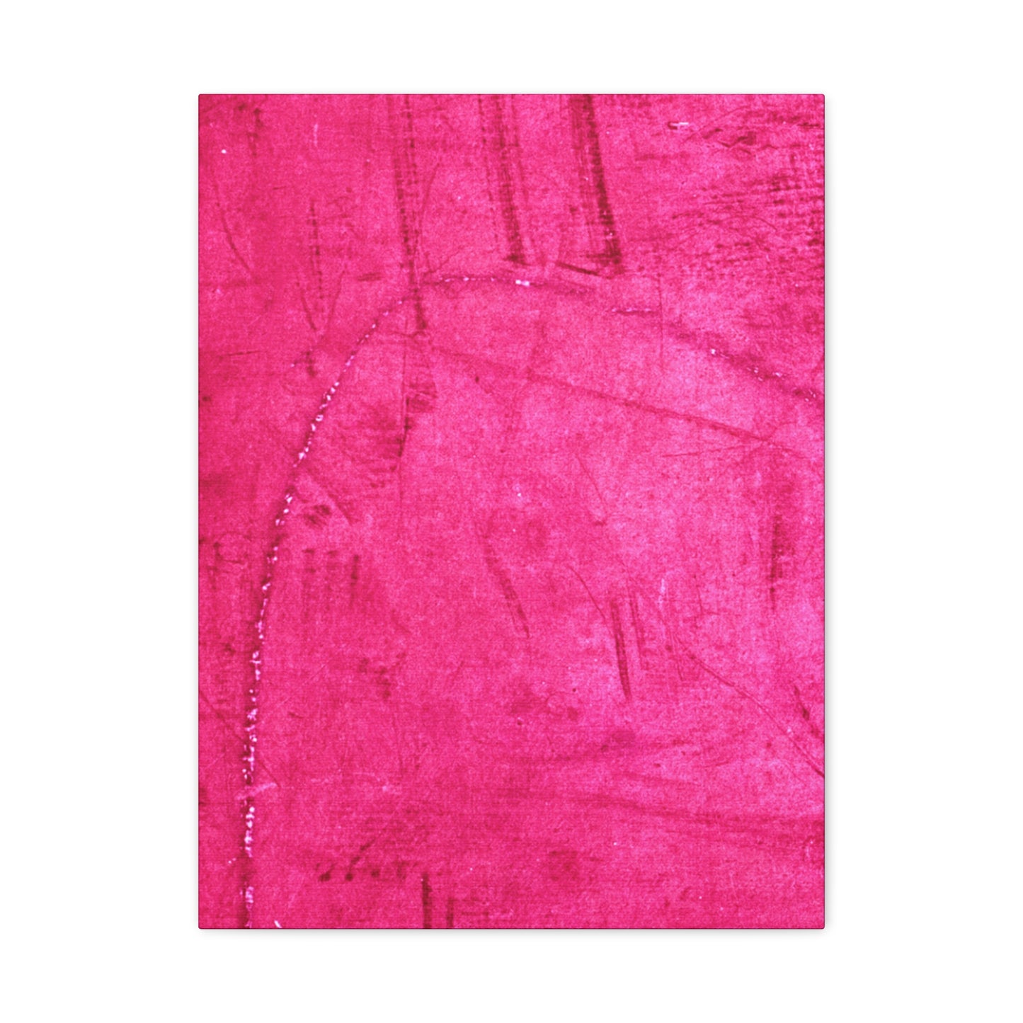 Vibrant Pink Stretched Canvas Art - 1.25" Matte Finish