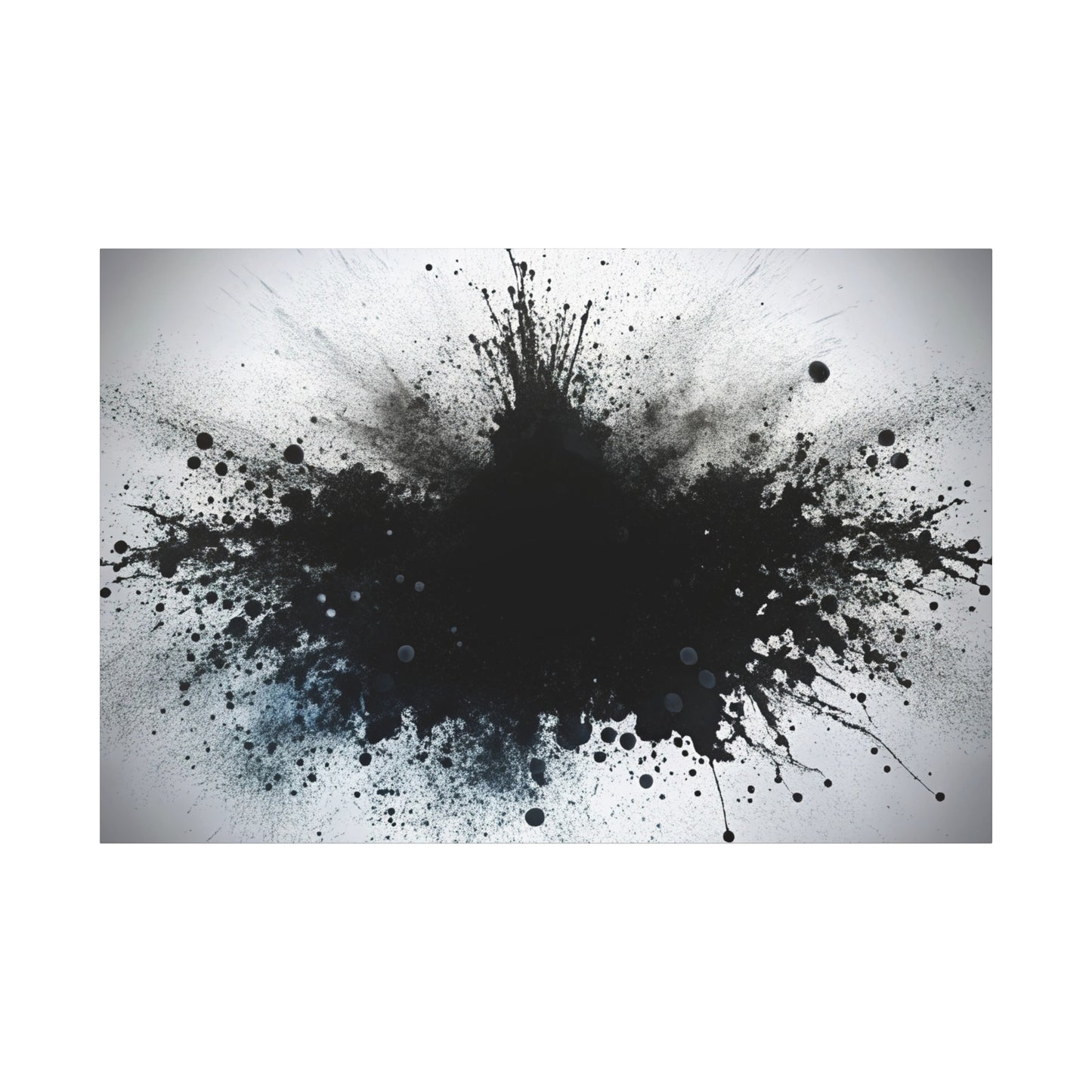 Abstract Ink Splash Wall Art, Modern Decor for Home, Office, Art Lovers, Black and White Canvas Print, Artistic Gift Idea