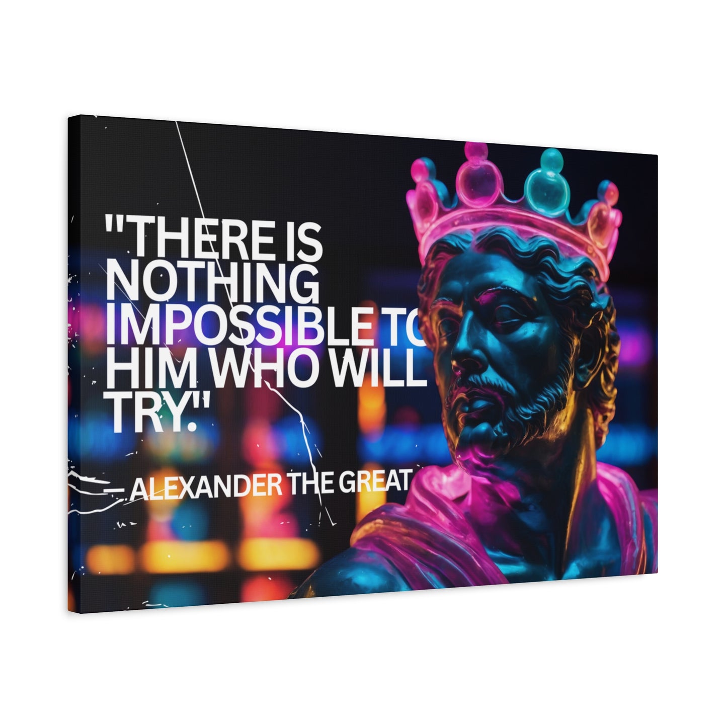 Inspirational Wall Art - Alexander the Great Motivational Canvas Print