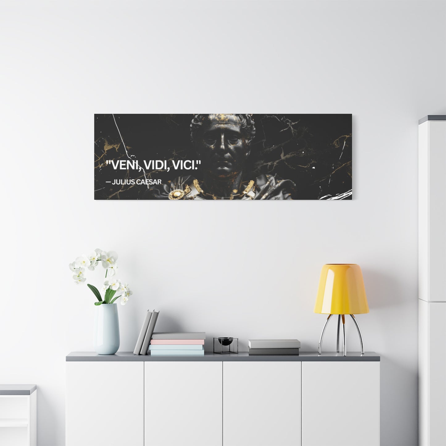 Inspirational Canvas Wall Art – "VENI, VIDI, VICI!" – Julius Caesar Quote