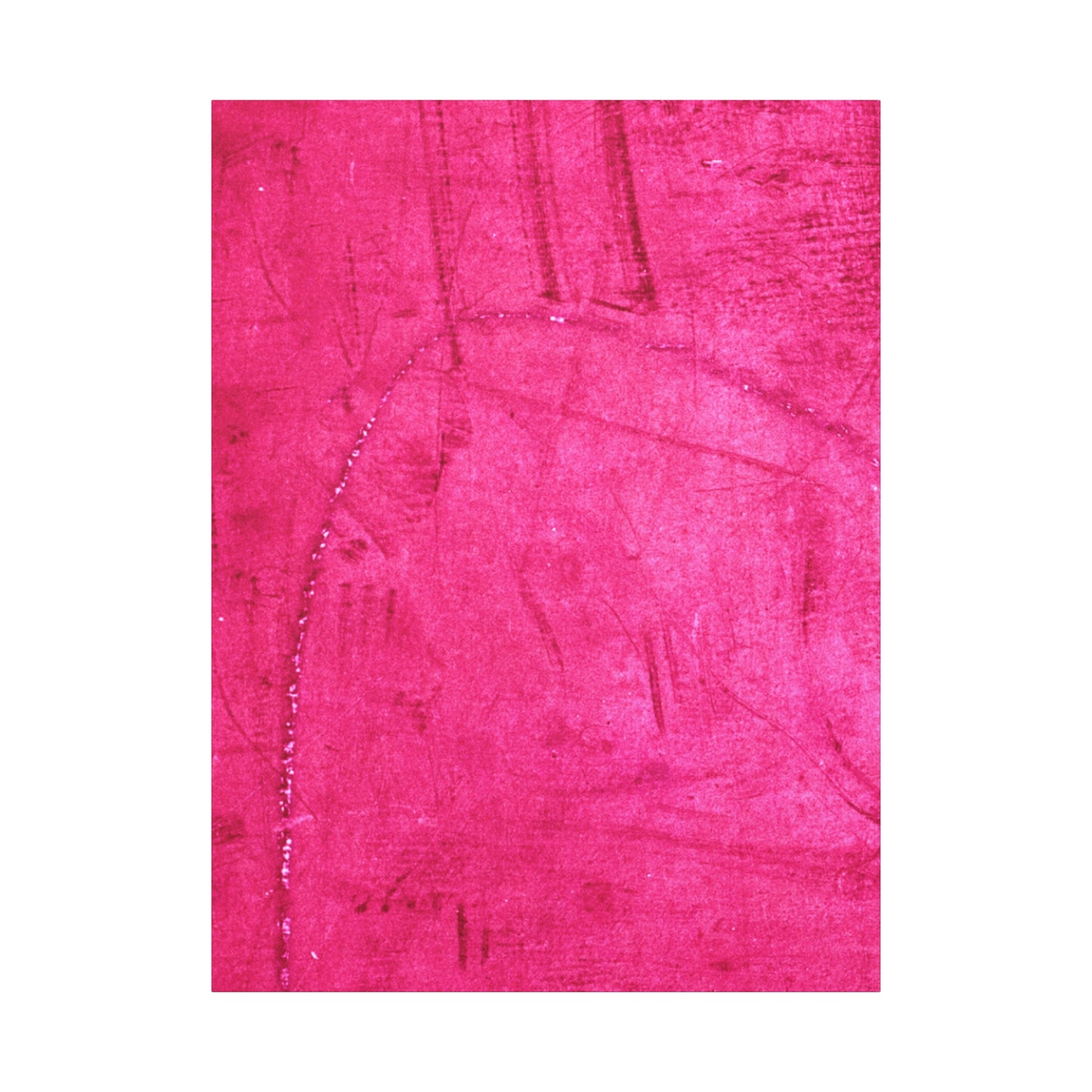 Vibrant Pink Stretched Canvas Art - 1.25" Matte Finish