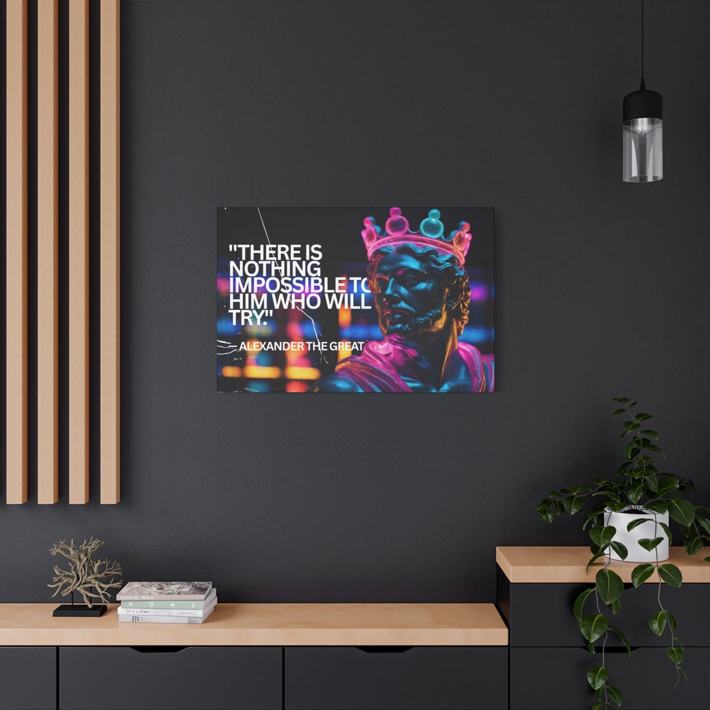 Inspirational Wall Art - Alexander the Great Motivational Canvas Print
