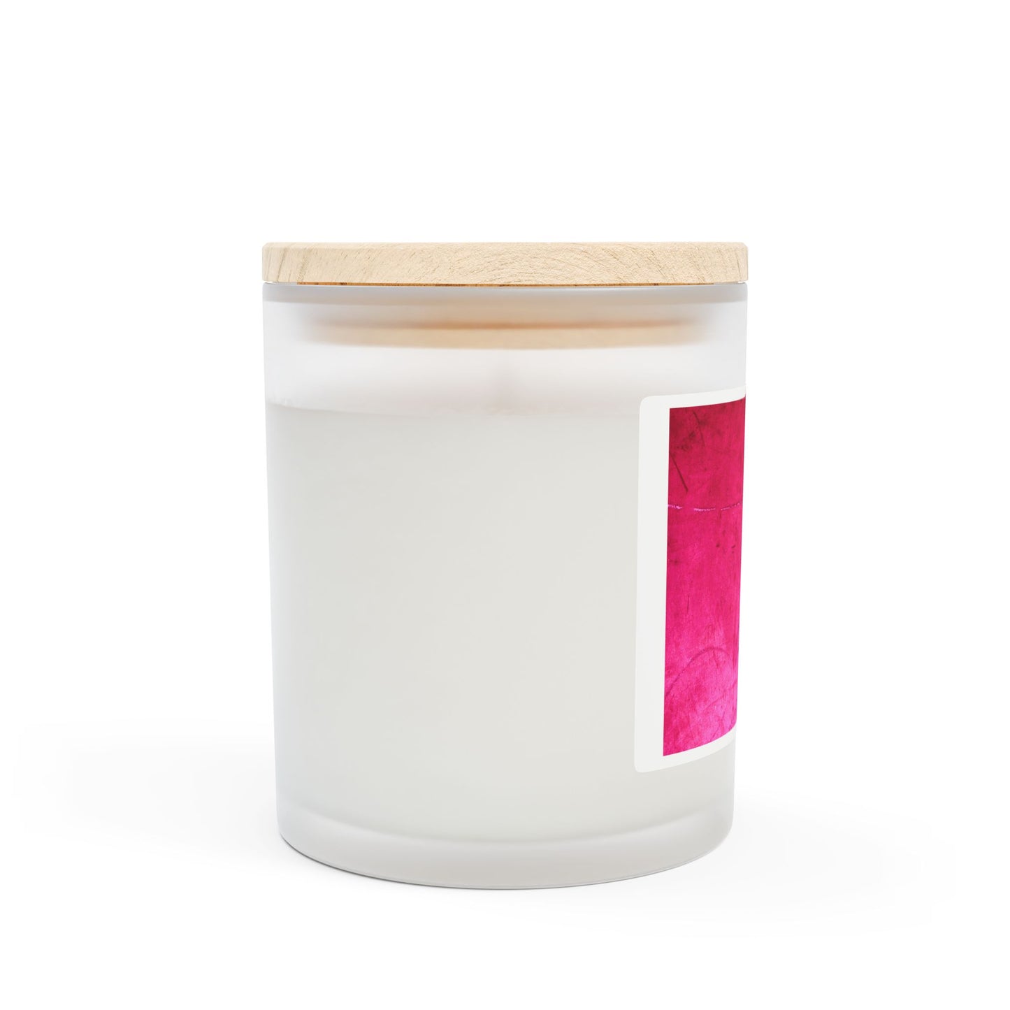 Aromatherapy Frosted Glass Candle - 11oz Pink Design for Relaxation & Decor