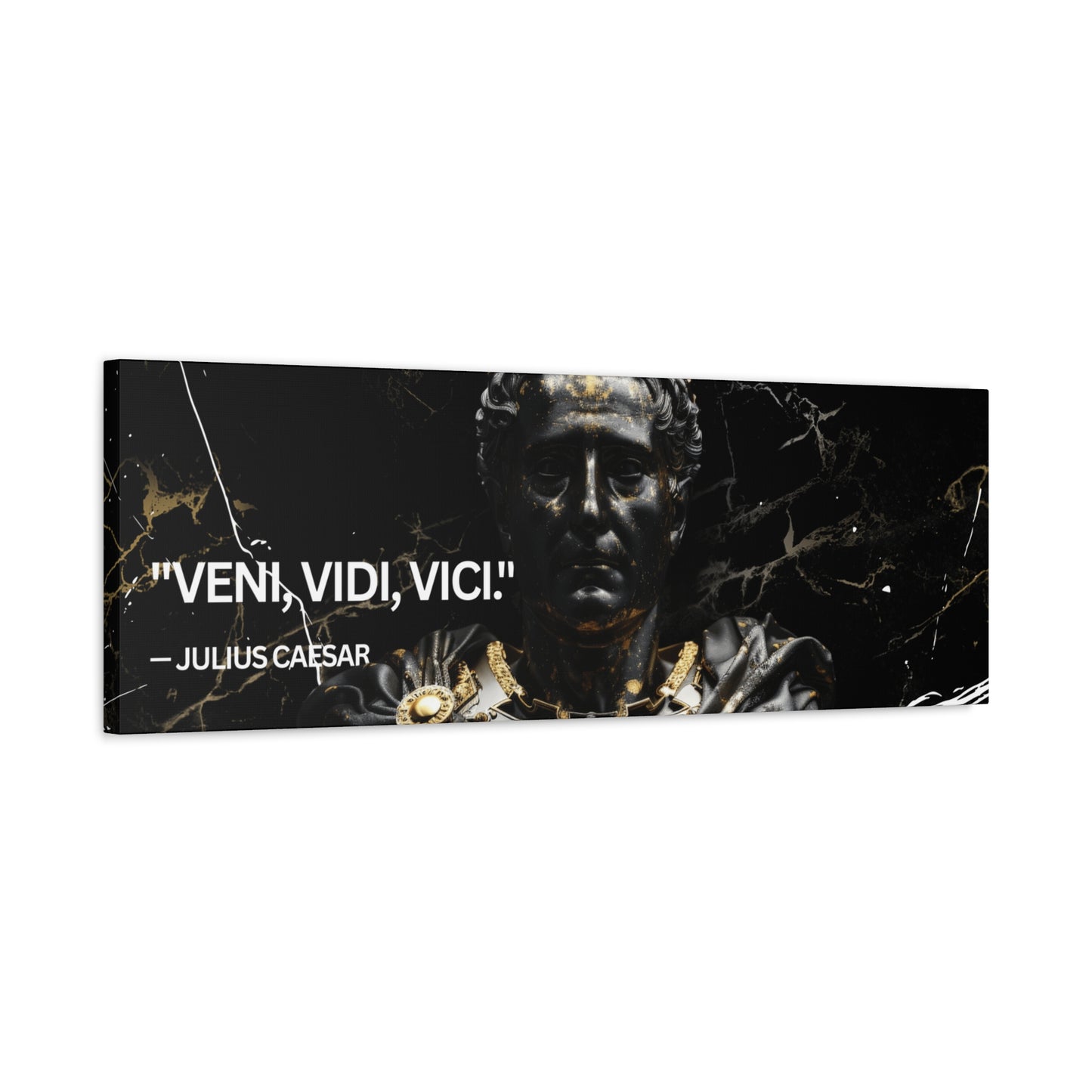 Inspirational Canvas Wall Art – "VENI, VIDI, VICI!" – Julius Caesar Quote