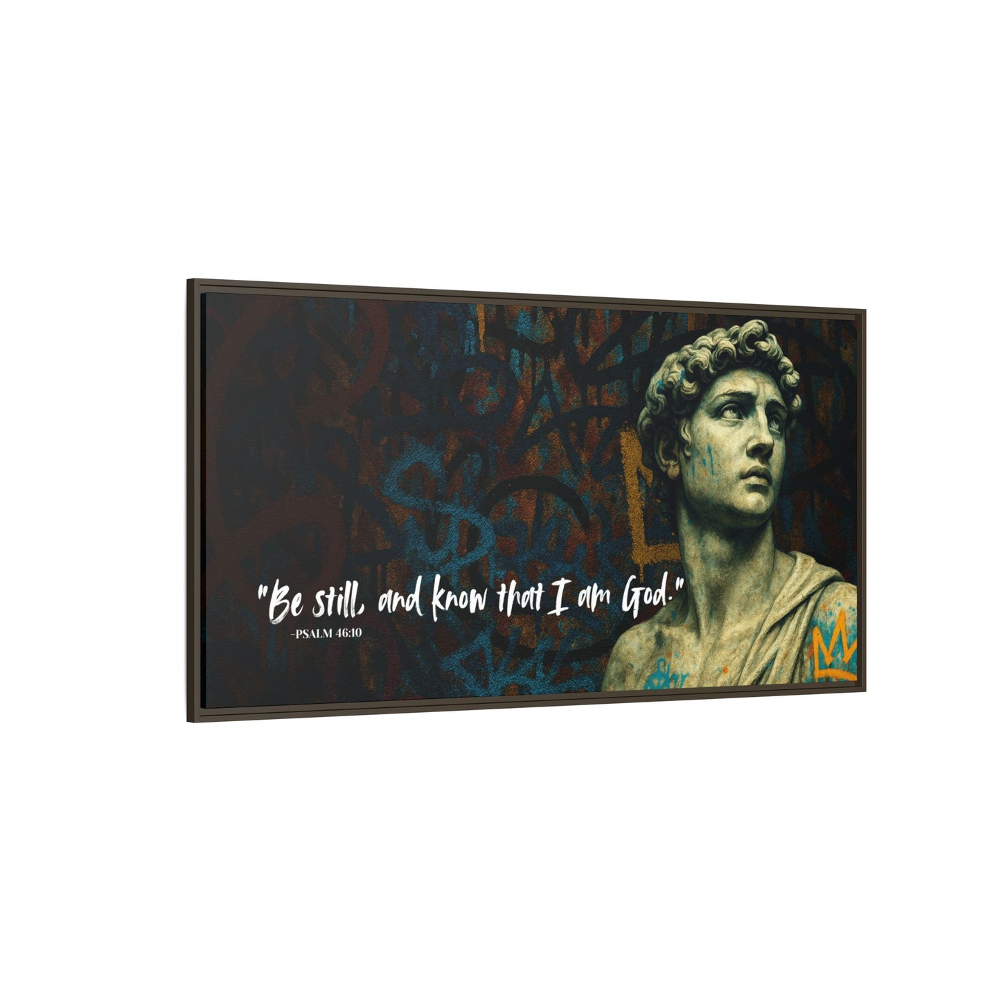 "Be Still and Know" – Psalm 46:10 Graffiti-Inspired Statue Wall Art