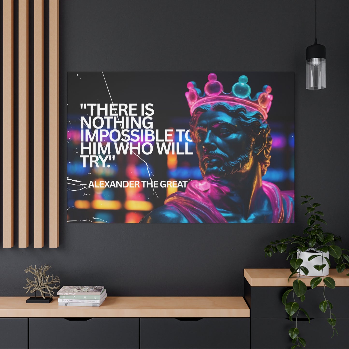 Inspirational Wall Art - Alexander the Great Motivational Canvas Print