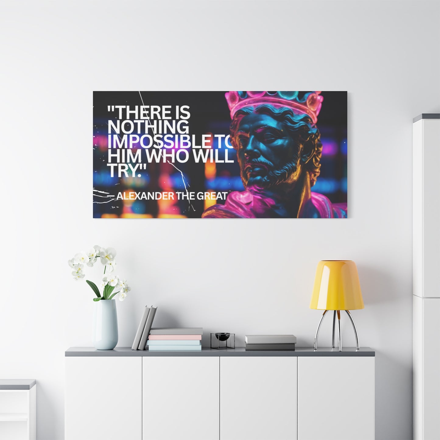 Inspirational Wall Art - Alexander the Great Motivational Canvas Print
