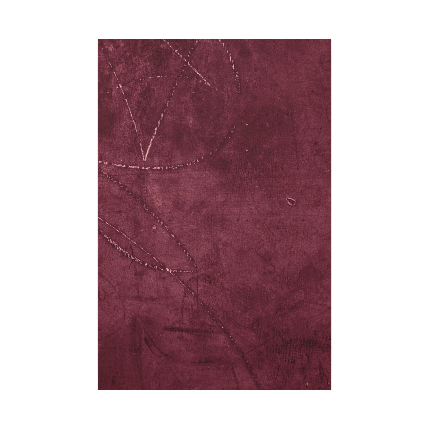 Modern Abstract Wall Art Canvas Print - Matte Burgundy Design
