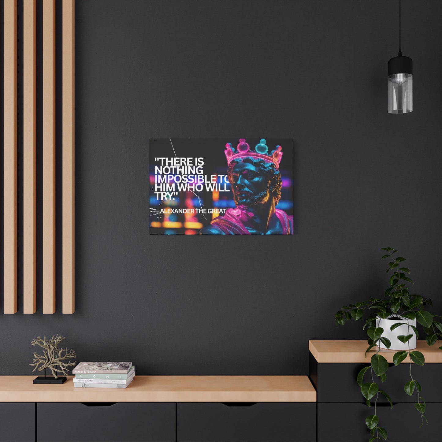 Inspirational Wall Art - Alexander the Great Motivational Canvas Print