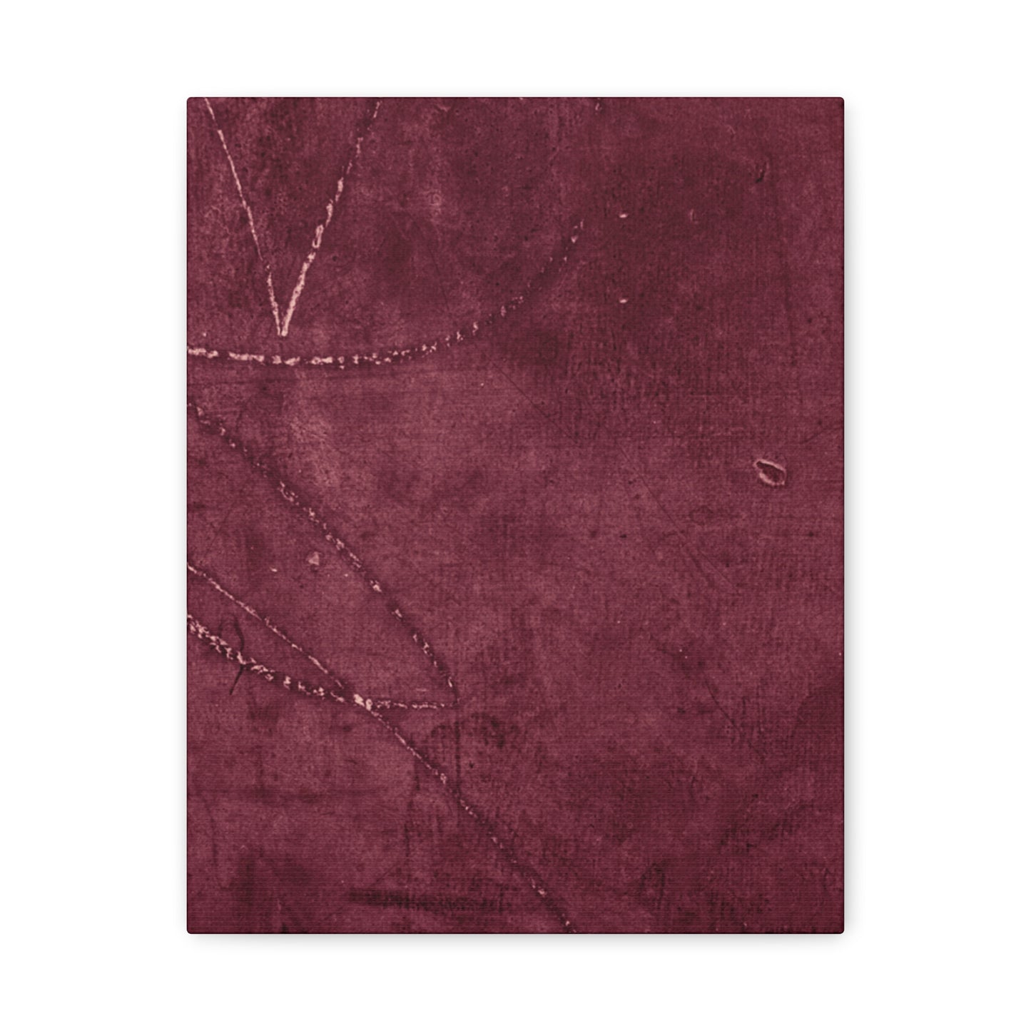 Modern Abstract Wall Art Canvas Print - Matte Burgundy Design