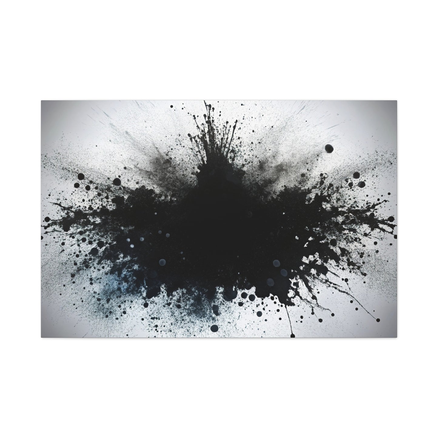 Abstract Ink Splash Wall Art, Modern Decor for Home, Office, Art Lovers, Black and White Canvas Print, Artistic Gift Idea