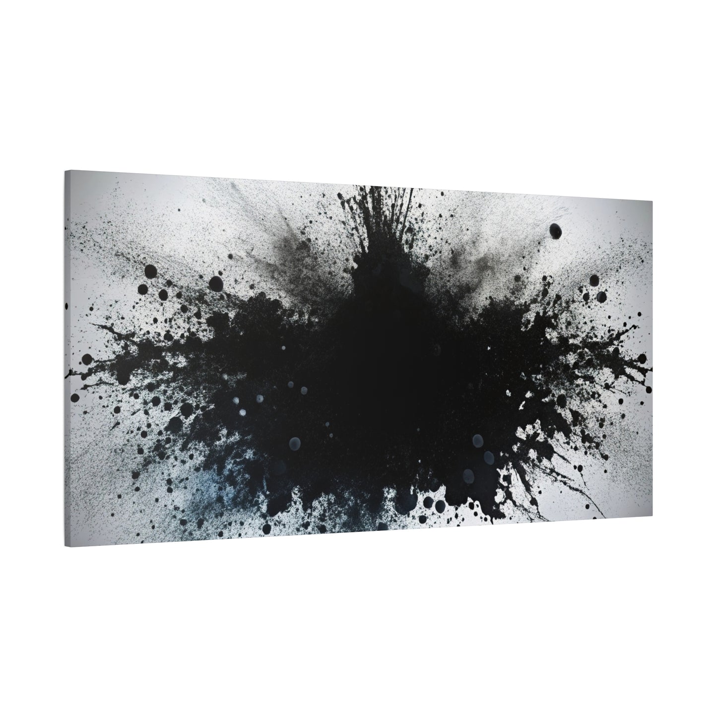 Abstract Ink Splash Wall Art, Modern Decor for Home, Office, Art Lovers, Black and White Canvas Print, Artistic Gift Idea