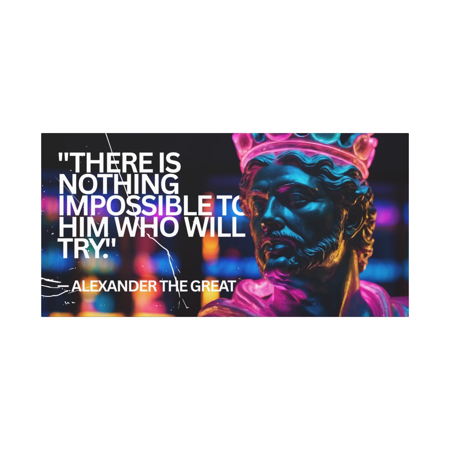Inspirational Wall Art - Alexander the Great Motivational Canvas Print