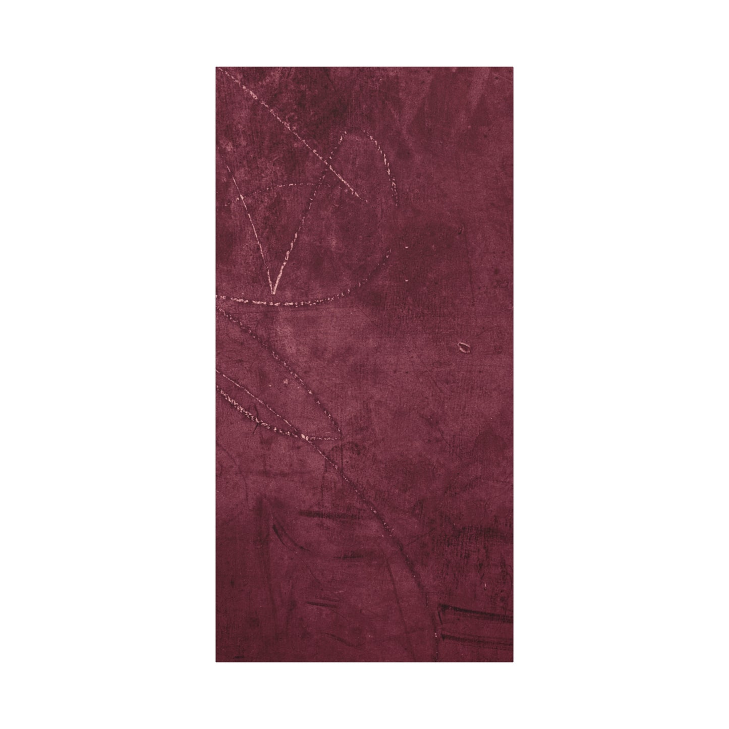 Modern Abstract Wall Art Canvas Print - Matte Burgundy Design