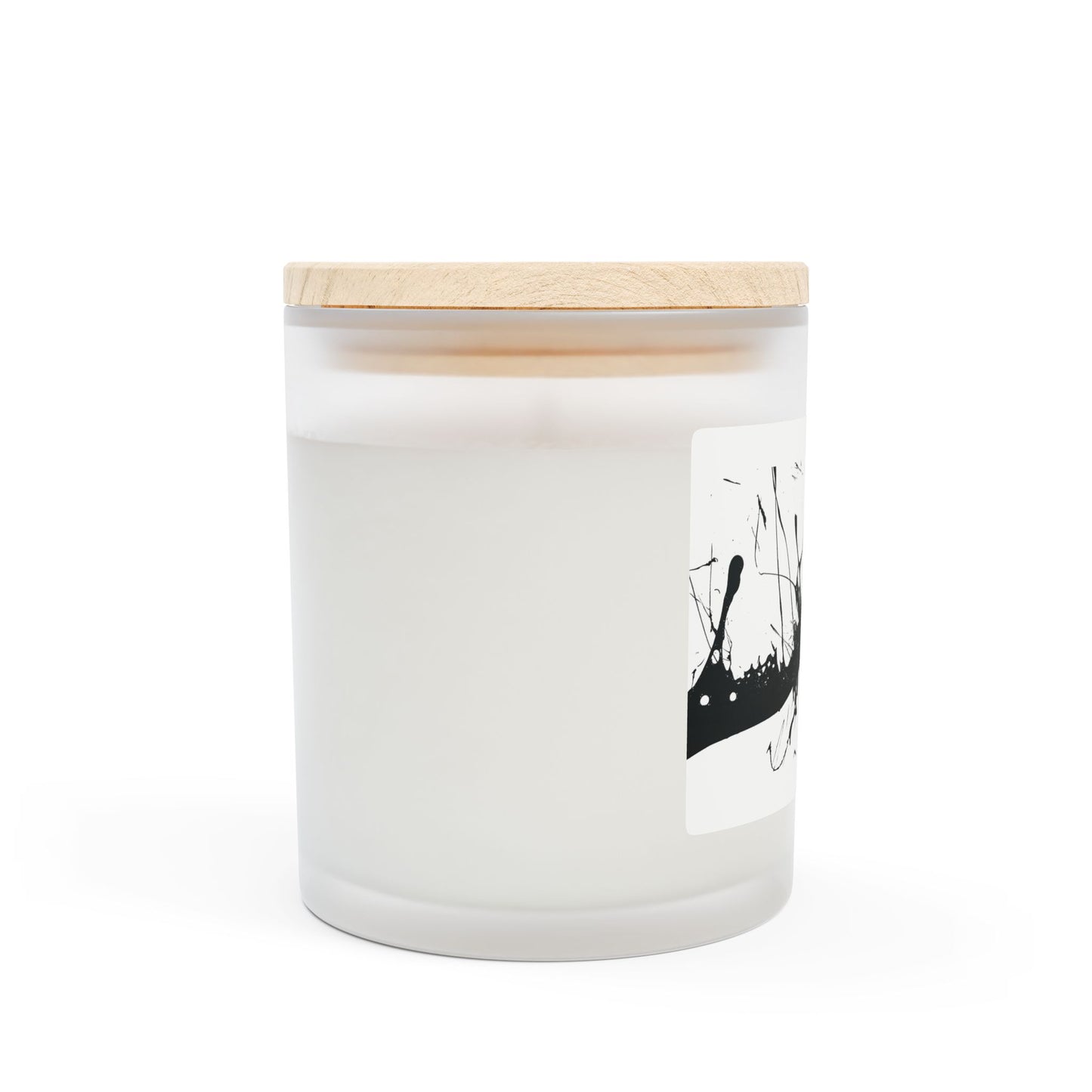 Elegant Abstract Frosted Glass Candle - 11oz Home Décor