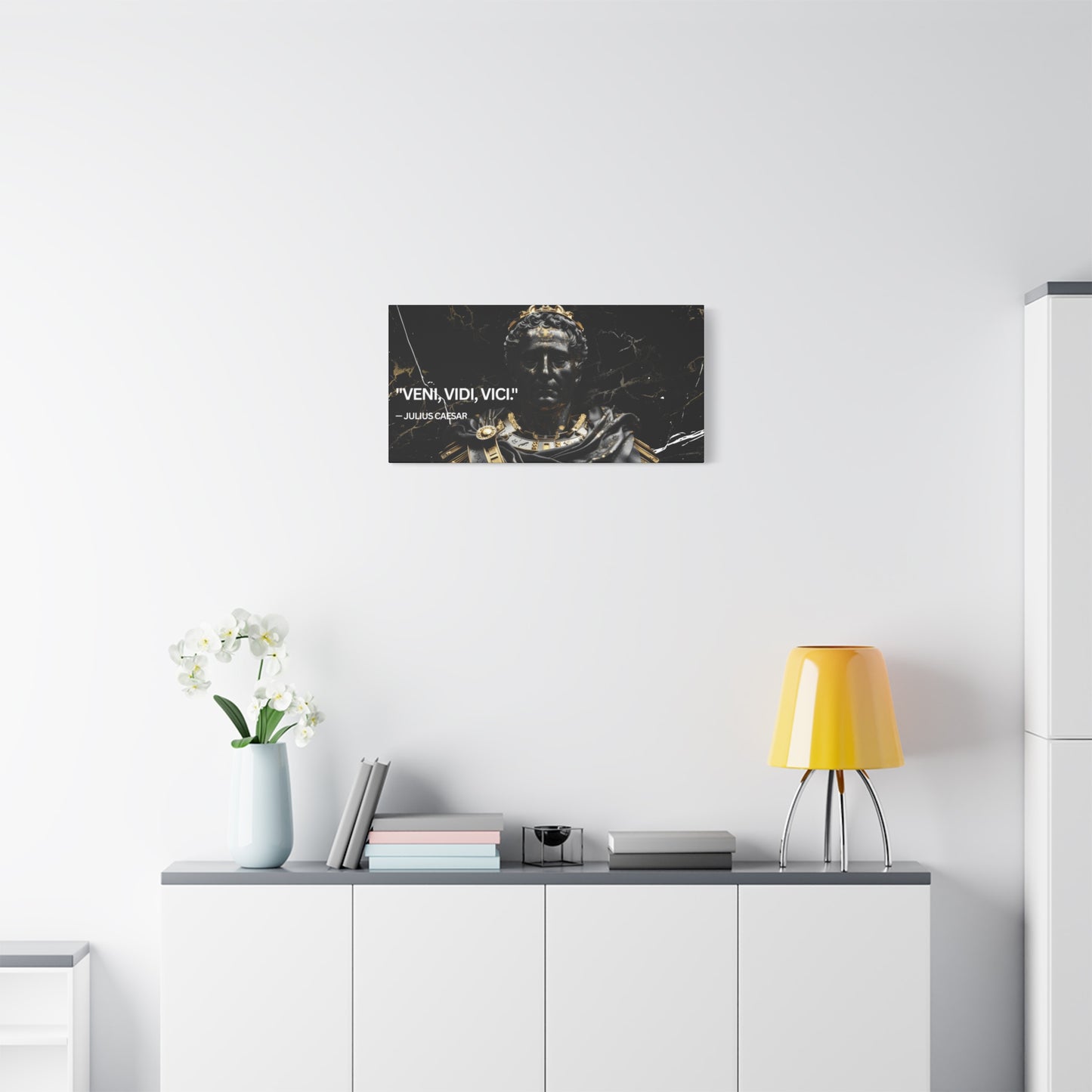 Inspirational Canvas Wall Art – "VENI, VIDI, VICI!" – Julius Caesar Quote