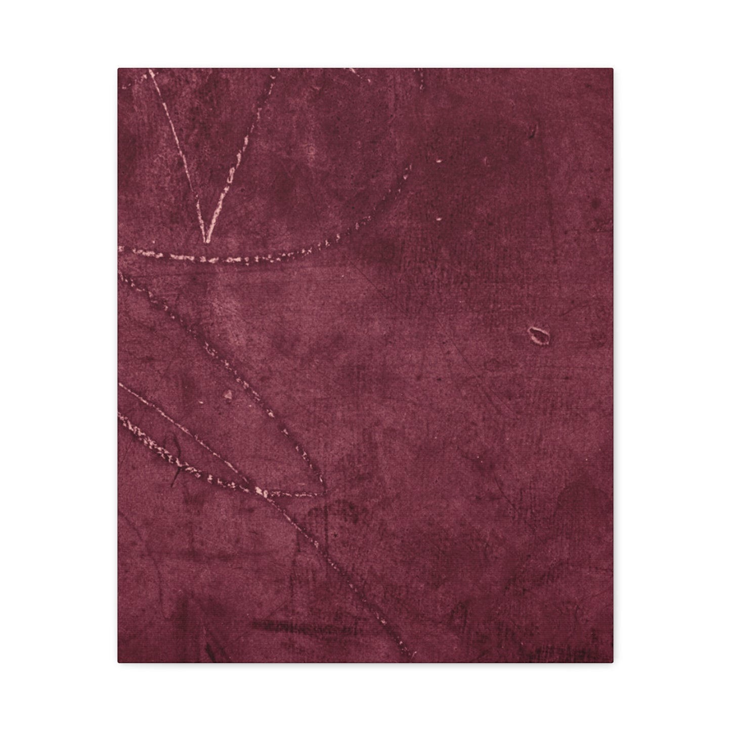 Modern Abstract Wall Art Canvas Print - Matte Burgundy Design