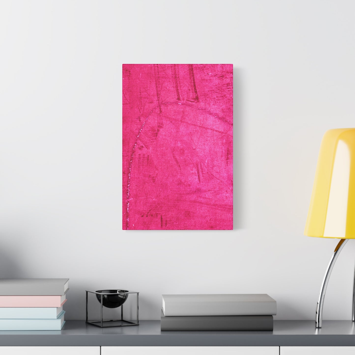 Vibrant Pink Stretched Canvas Art - 1.25" Matte Finish