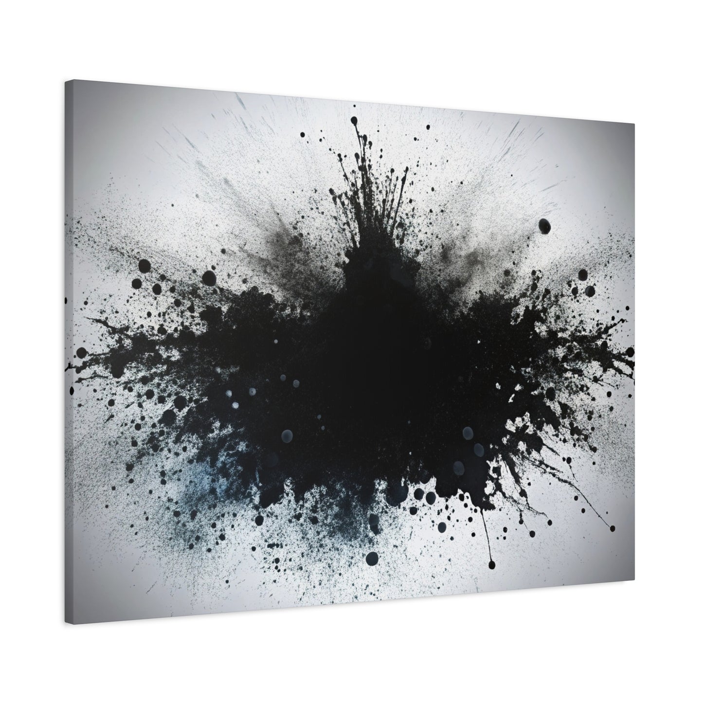 Abstract Ink Splash Wall Art, Modern Decor for Home, Office, Art Lovers, Black and White Canvas Print, Artistic Gift Idea