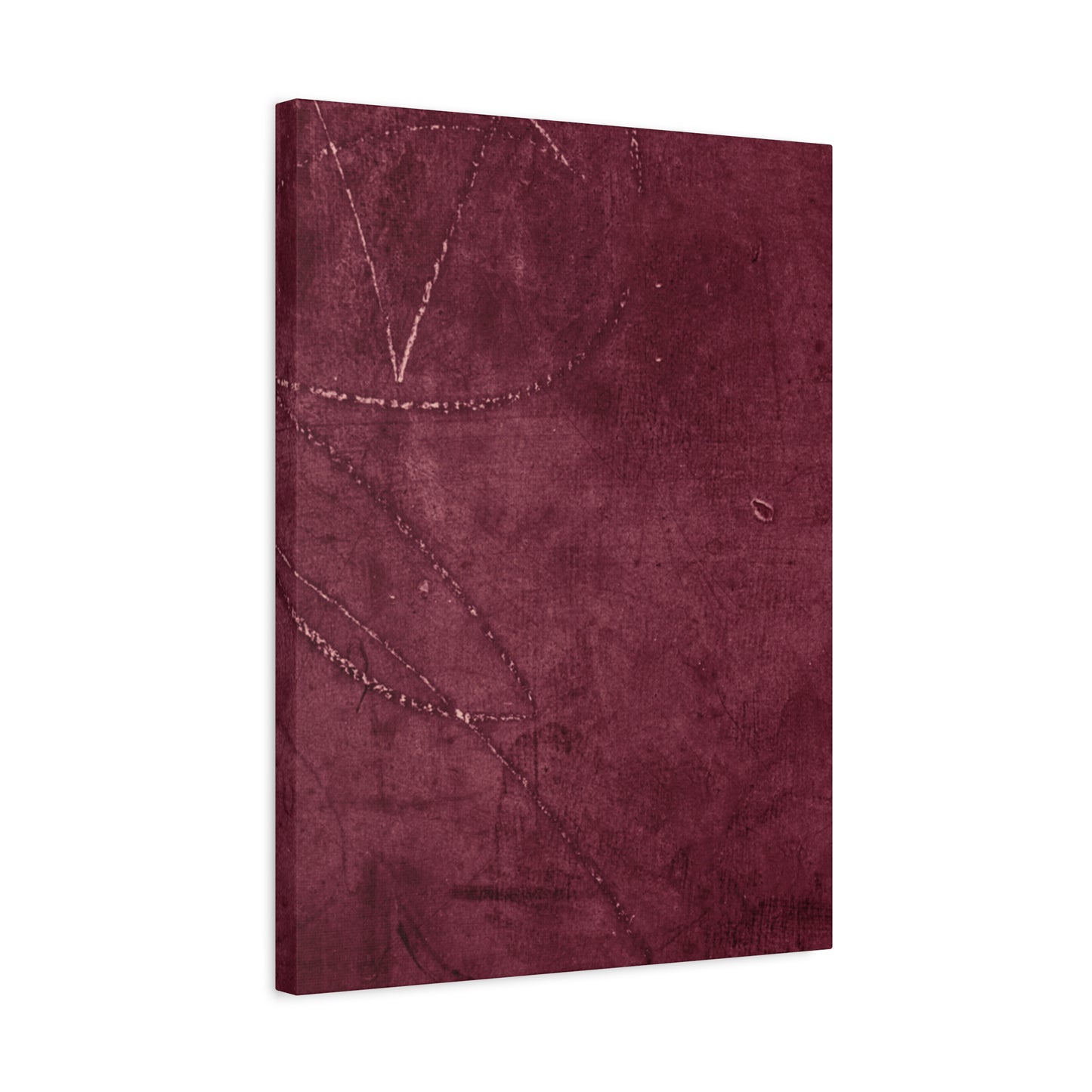 Modern Abstract Wall Art Canvas Print - Matte Burgundy Design