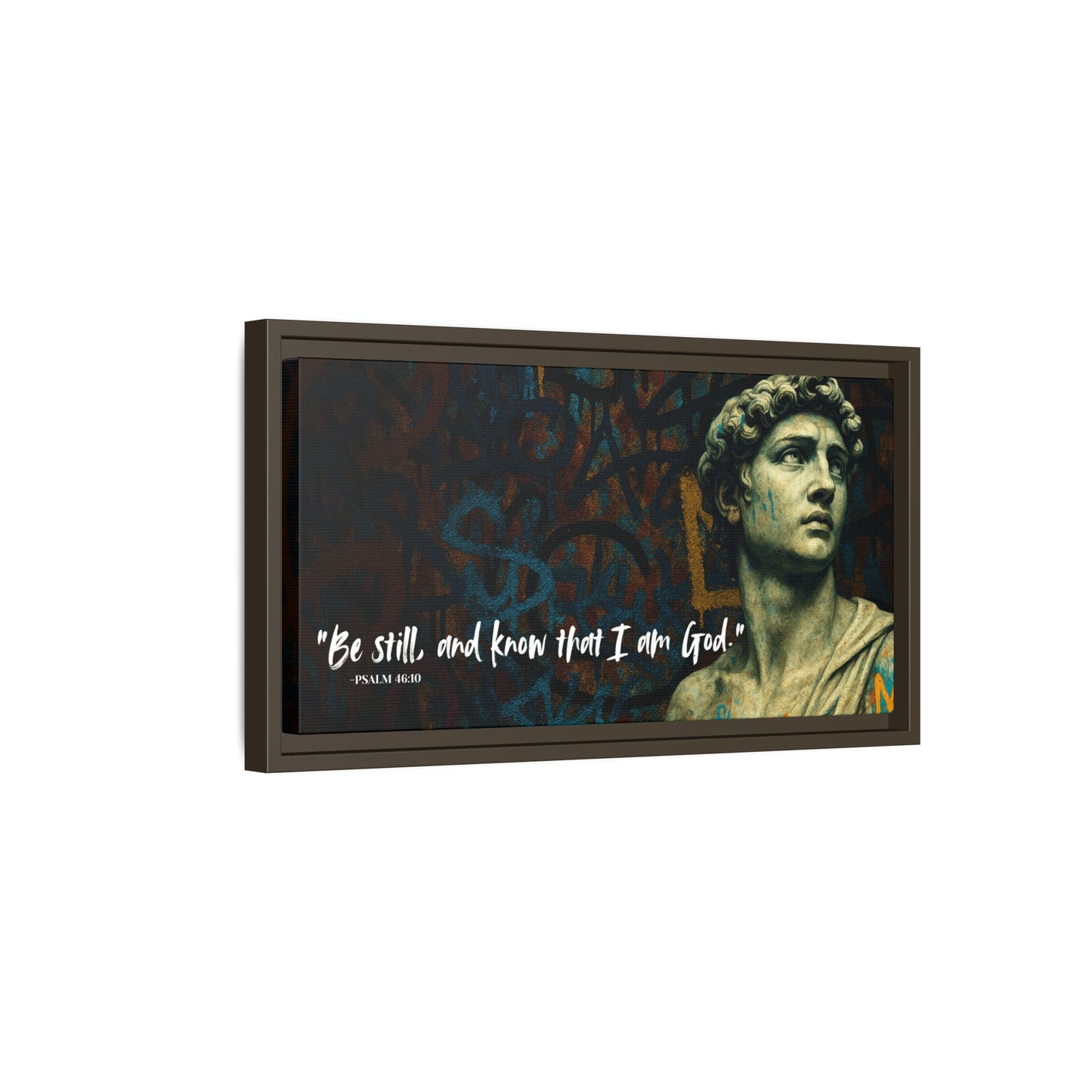 "Be Still and Know" – Psalm 46:10 Graffiti-Inspired Statue Wall Art